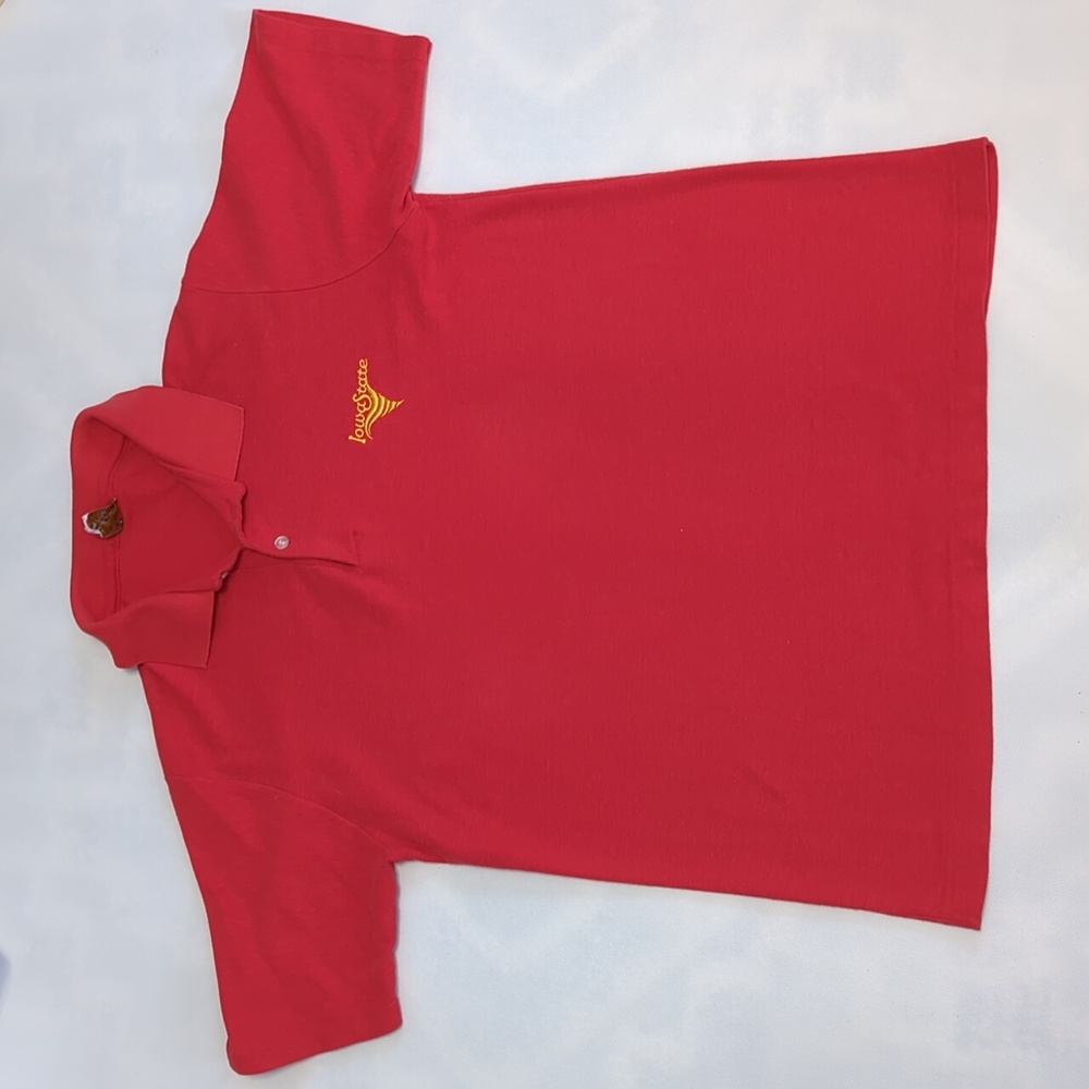 Rare Vintage Sports Products of America Iowa State University Polo – Red (Estima